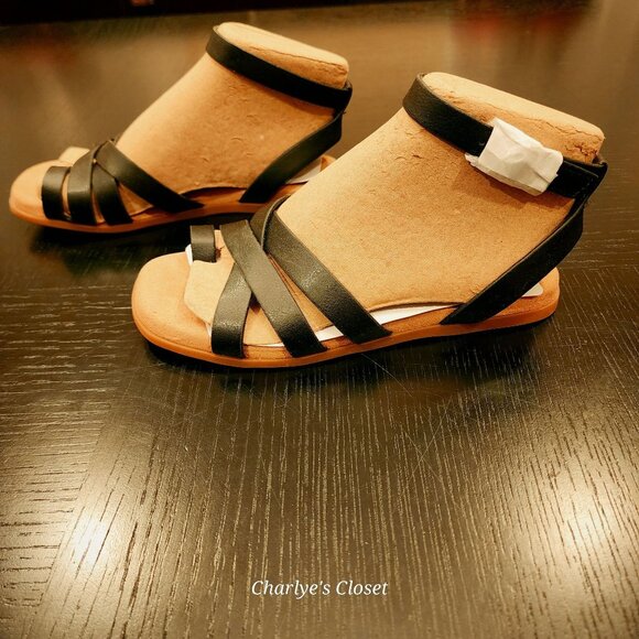 Style &‎ Co. Parnikka Vegan Leather Criss-Cross Boho Slingback Sandals Sz.5.5 - Picture 1 of 9